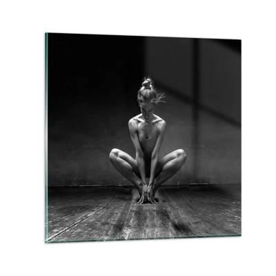 Obraz na skle - Koncentrace taneční energie - 70x70 cm