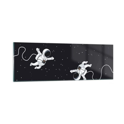 Obraz na skle - Kosmický tanec - 90x30 cm