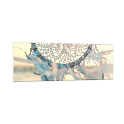 Obraz na skle - Krajkový totem - 90x30 cm