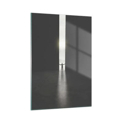 Obraz na skle - Krok ke světlé budoucnosti - 50x70 cm