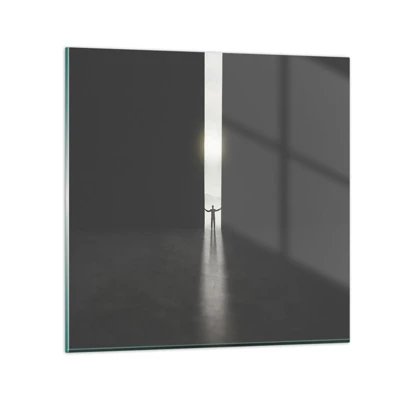 Obraz na skle - Krok ke světlé budoucnosti - 70x70 cm