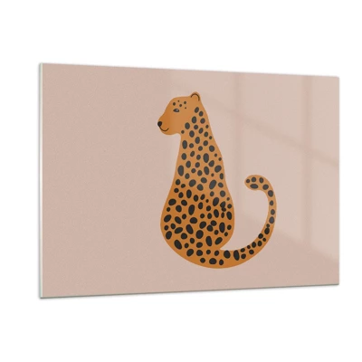 Obraz na skle - Leopardní vzor je v módě - 120x80 cm