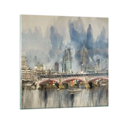 Obraz na skle - Londýn v celé své kráse - 70x70 cm