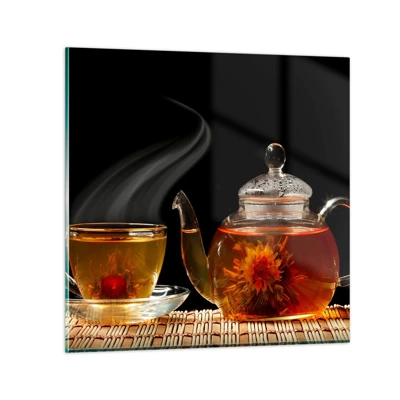 Obraz na skle - Magie a umění vaření čaje - 50x50 cm