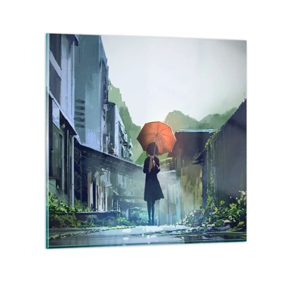 Obraz na skle - Oživující déšť - 50x50 cm
