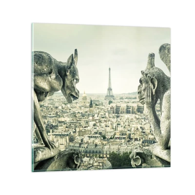 Obraz na skle - Pařížské povídání - 60x60 cm