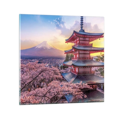 Obraz na skle - Podstata japonského ducha - 30x30 cm