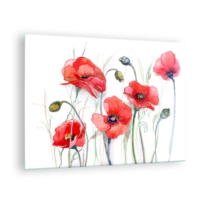 Obraz na skle - Polské květiny - 70x50 cm
