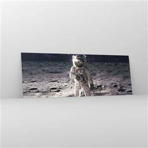 Obraz na skle - Pozdrav z Měsíce - 140x50 cm