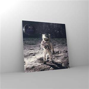 Obraz na skle - Pozdrav z Měsíce - 40x40 cm