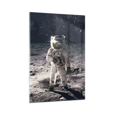 Obraz na skle - Pozdrav z Měsíce - 80x120 cm