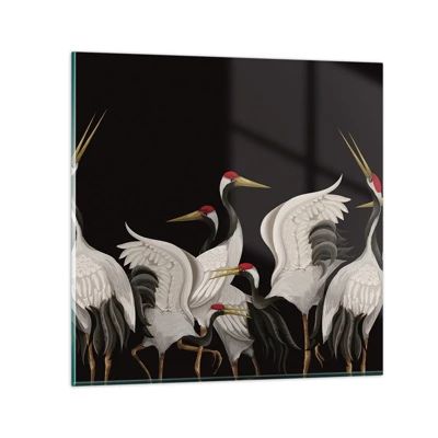 Obraz na skle - Ptačí záležitosti - 30x30 cm