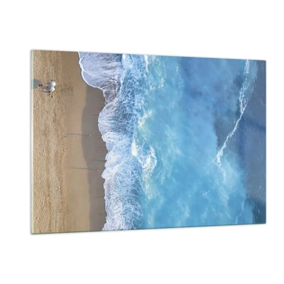 Obraz na skle - Síla modři - 120x80 cm