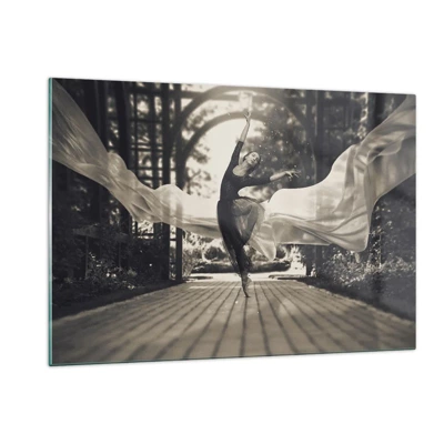 Obraz na skle - Tanec ducha zahrady - 120x80 cm