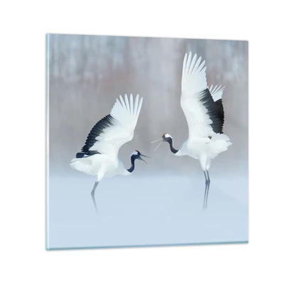 Obraz na skle - Tanec v mlze - 70x70 cm