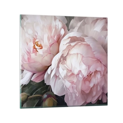 Obraz na skle - Uchytnuté v rozkvětu - 30x30 cm