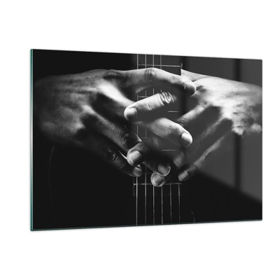 Obraz na skle - Umělcova modlitba - 120x80 cm