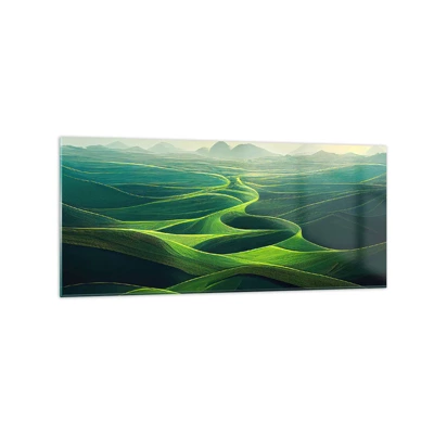 Obraz na skle - V zelených údolích - 120x50 cm