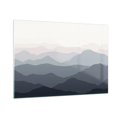 Obraz na skle - Vlny hor - 100x70 cm
