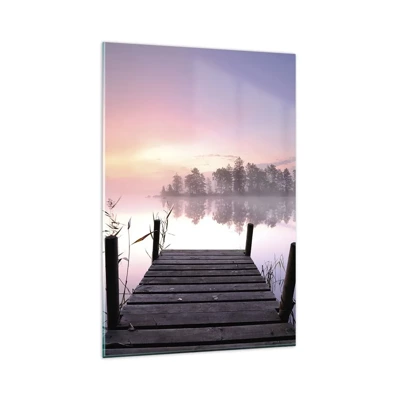 Obraz na skle - Z liliové mlhy… - 80x120 cm