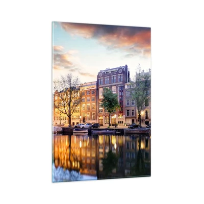 Obraz na skle - Zdrženlivá a vyrovnaná nizozemská krása - 80x120 cm