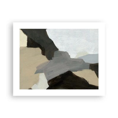 Plakát - Abstrakce: křižovatka šedi - 50x40 cm