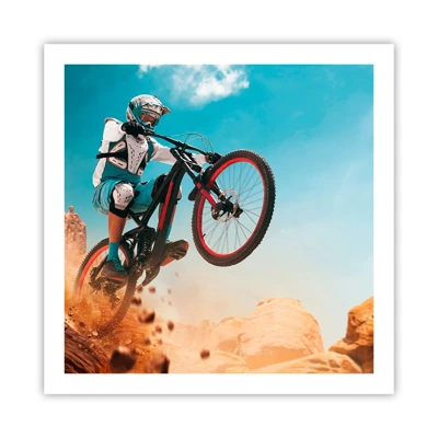 Plakát - Cyklistický démon šílenství - 60x60 cm