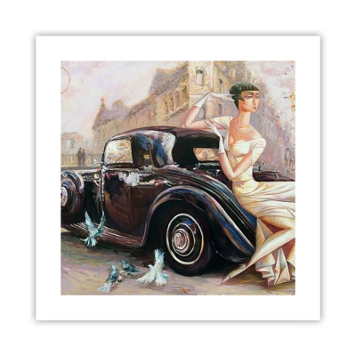 Plakát - Elegance v retro stylu - 40x40 cm