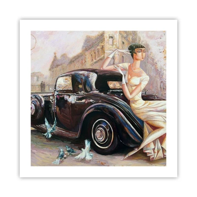 Plakát - Elegance v retro stylu - 50x50 cm