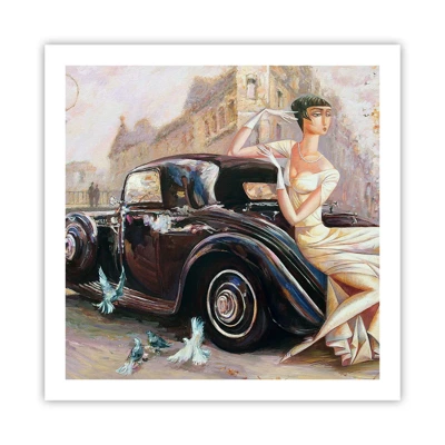 Plakát - Elegance v retro stylu - 60x60 cm