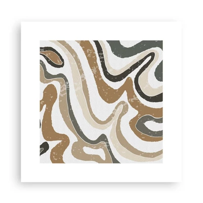 Plakát - Meandry zemitých barev - 30x30 cm