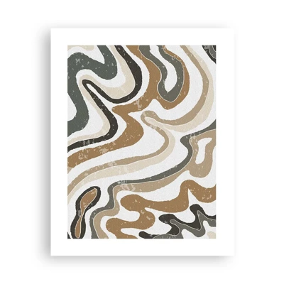 Plakát - Meandry zemitých barev - 40x50 cm