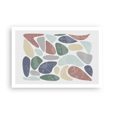 Plakát - Mozaika práškových barev - 91x61 cm