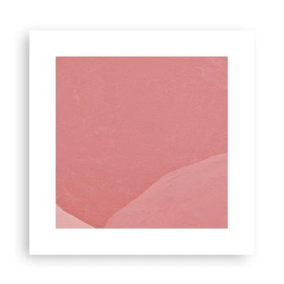 Plakát - Organická kompozice v růžové - 30x30 cm