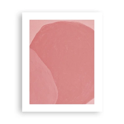 Plakát - Organická kompozice v růžové - 40x50 cm