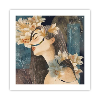 Plakát - Pohádka o princezně s liliemi - 50x50 cm