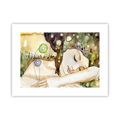 Plakát - Smaragdově-fialový sen - 40x30 cm