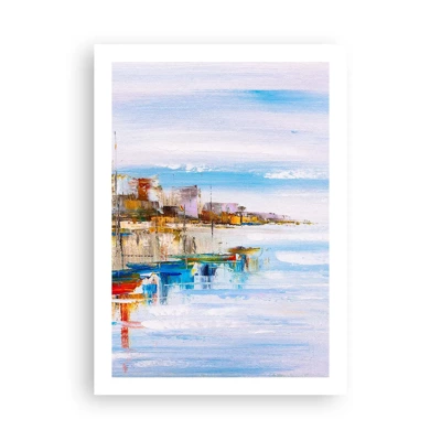 Plakát - Vícebarevný městský přístav - 50x70 cm