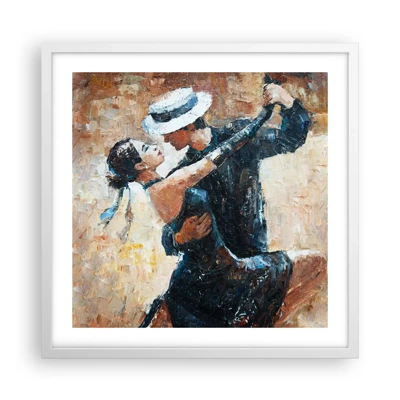 Plakát v bílém rámu - A la Rudolf Valentino - 50x50 cm
