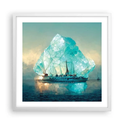 Plakát v bílém rámu - Arktický briliant - 50x50 cm