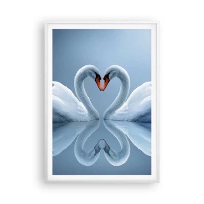 Plakát v bílém rámu - Čas na lásku - 70x100 cm