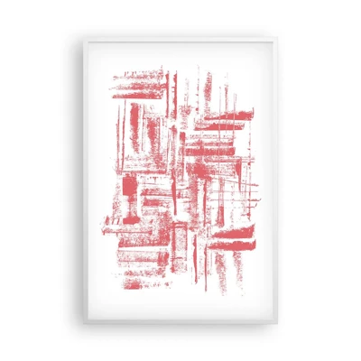 Plakát v bílém rámu - Červené město - 61x91 cm