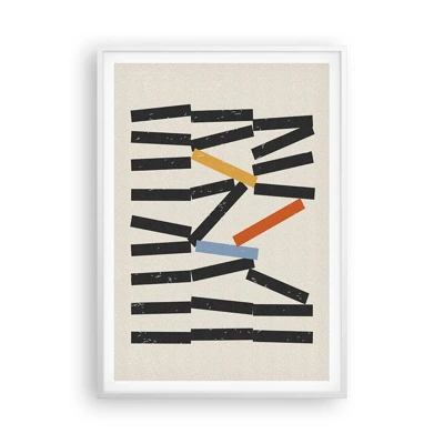 Plakát v bílém rámu - Domino – kompozice - 70x100 cm