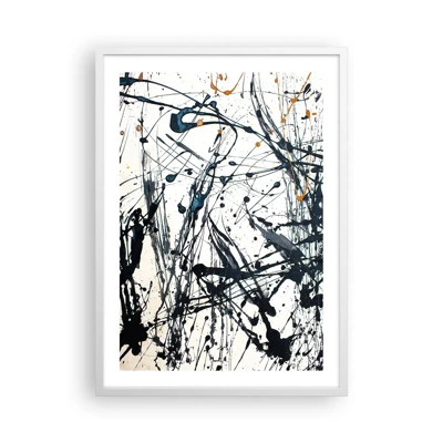 Plakát v bílém rámu - Expresionistická abstrakce - 50x70 cm