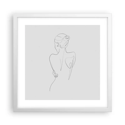 Plakát v bílém rámu - Hudba těla - 40x40 cm