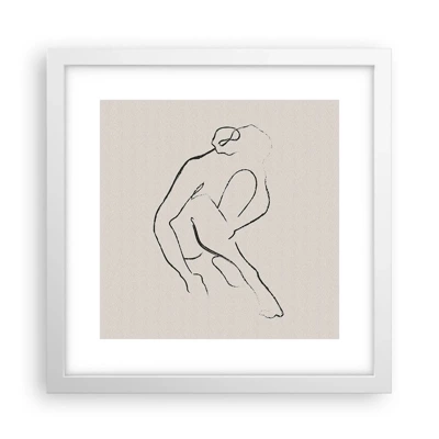 Plakát v bílém rámu - Intimní skica - 30x30 cm