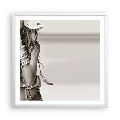 Plakát v bílém rámu - Jako dívka - 60x60 cm