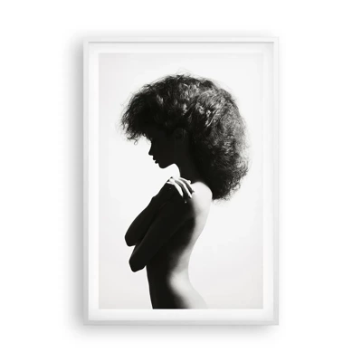 Plakát v bílém rámu - Jako květina na štíhlém stonku - 61x91 cm