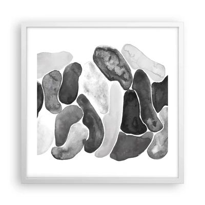 Plakát v bílém rámu - Kamenitá abstrakce - 50x50 cm