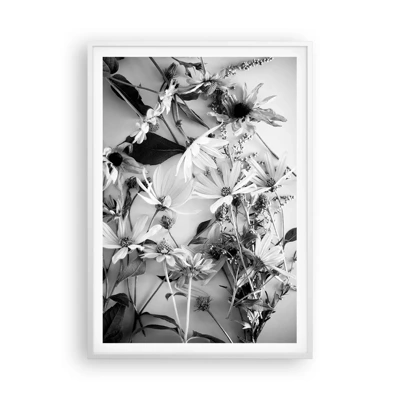 Plakát v bílém rámu - Květiny bez kytice - 70x100 cm